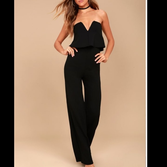 Lulus Pants - Black strapless jumpsuit
